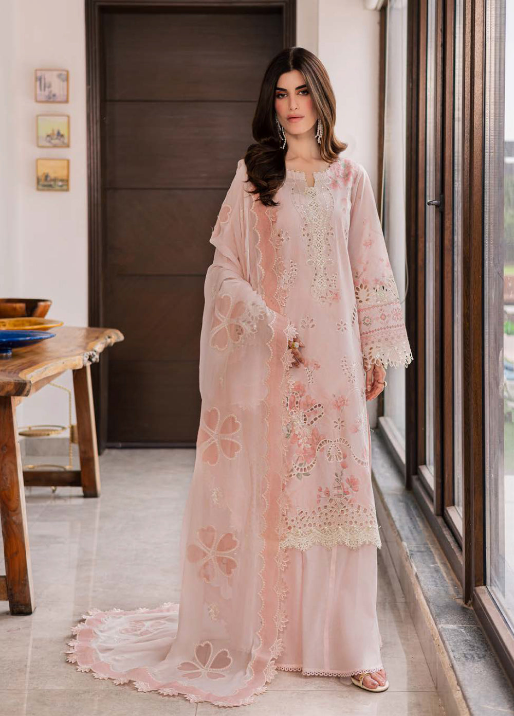 Lily May by Nureh Unstitched Embroidered Lawn 4 Piece Suit NU26ULL NE-261 - Eid Collection