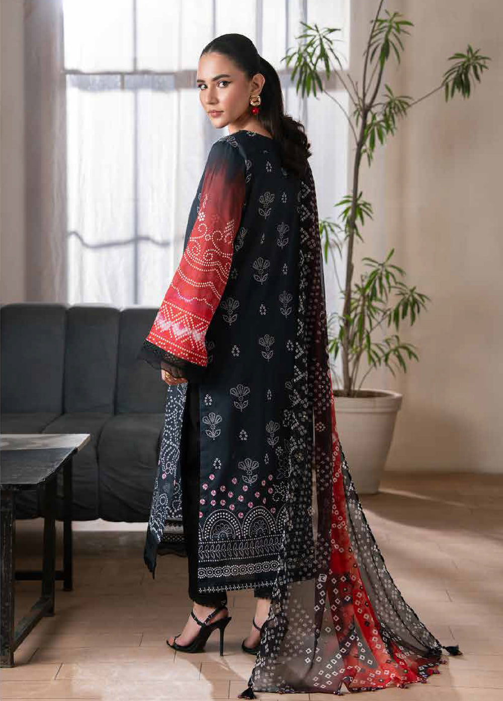 Daria Chunri by Nureh Unstitched Embroidered Lawn 3 Piece Suit NU26UDC DA-106 - Casual Collection