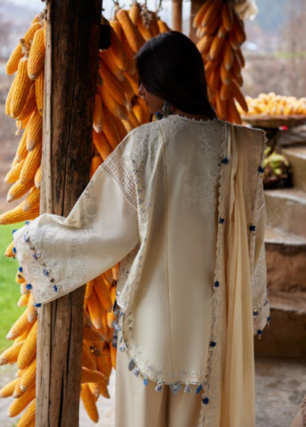 Meili by Zaha Unstitched Embroidered Lawn 3 Piece Suit ZK26UML ZL26-02B - Festive Collection