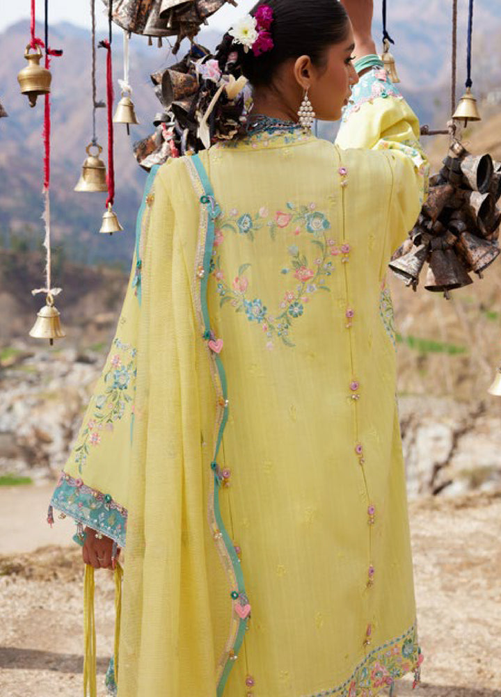 Meili by Zaha Unstitched Embroidered Lawn 3 Piece Suit ZK26UML ZL26-01A - Festive Collection