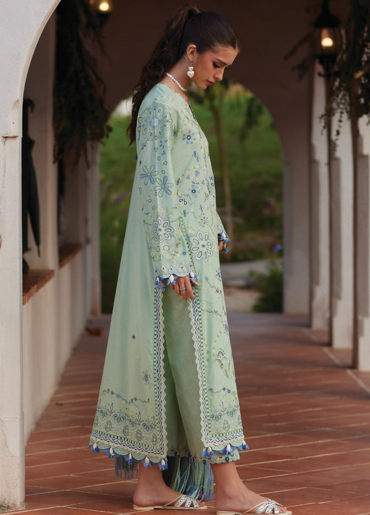 Farah Talib Aziz Unstitched Embroidered Lawn 3 Piece Suit FTA26UL FTA-11 MARCIA MINT - Summer