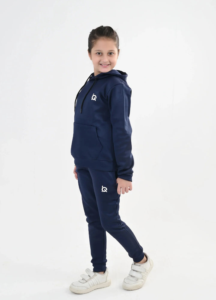 IQ Exclusive Kids Track Suit Fleece 2 PieceNavy Bliss Hoodie Tracksuit-Unisex Kids - Winter Collection