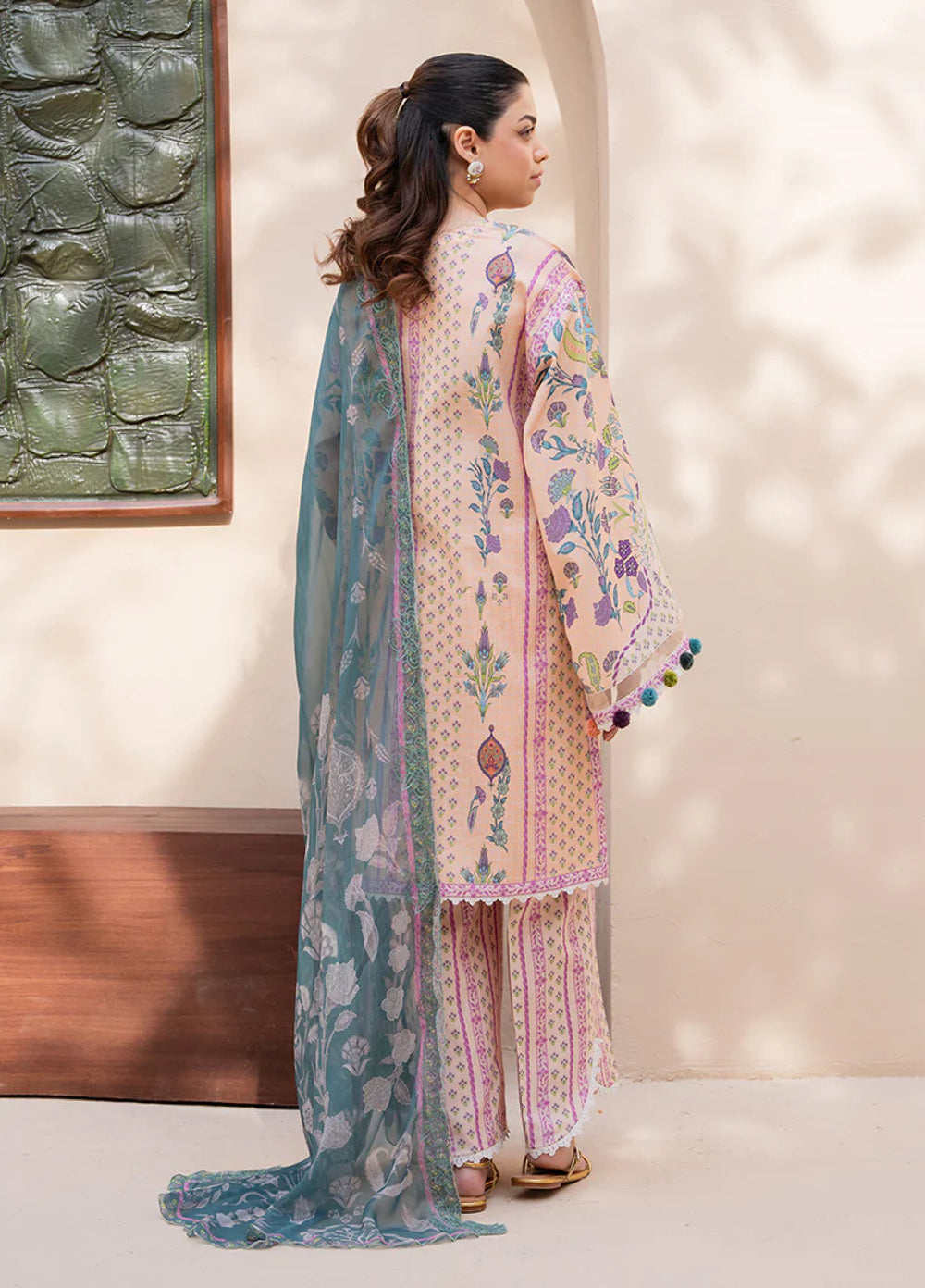 Summer in Bloom By Roheenaz Unstitched Printed Lawn 3 Piece Suit RN26USBL 31A Rosewood Bloom - Festive Collection