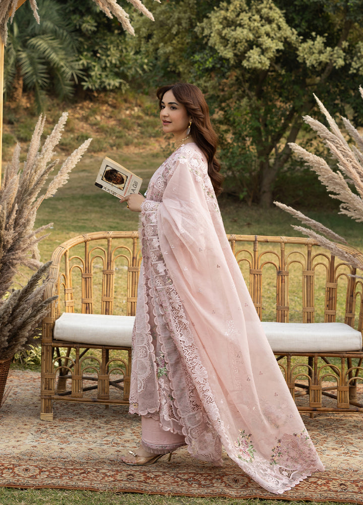 Elaf Premium Unstitched Embroidered Luxury Lawn 3 Piece Suit EL26UPL ELY- 4A BLOOMING - Summer Collection