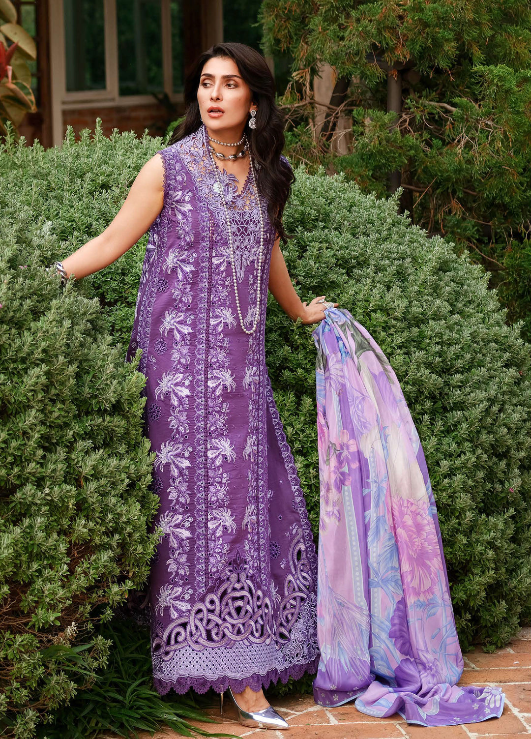 AMoi by Mushq Unstitched Embroidered Luxury Lawn 3 Piece Suit MU26AHL D-10 Lovers Lane - Summer Collection