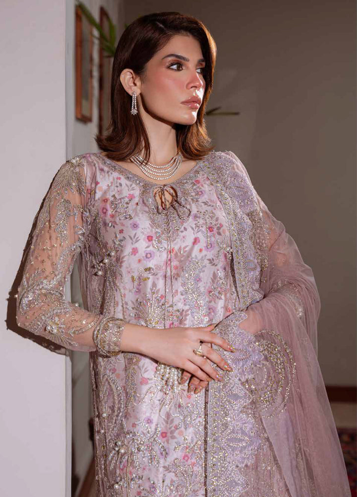 Elaya Luxury by Nureh Unstitched Net Embroidered 3 Piece Suit NU26EL NEL-85 - Festive  Collection
