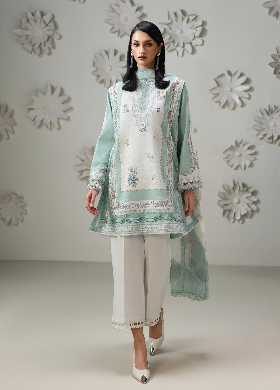 Q Prints by Qalamkar Unstitched Printed Lawn 3 Piece Suit QLK26UQL RASHA QQP-05 (B) - Summer Collection