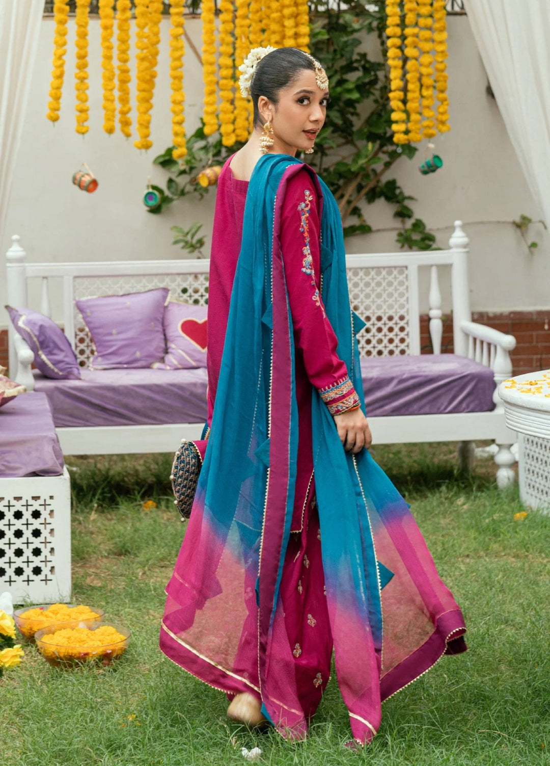 Omal by Komal Pret 3 Piece Dobby Suit Reham- Festive Collection