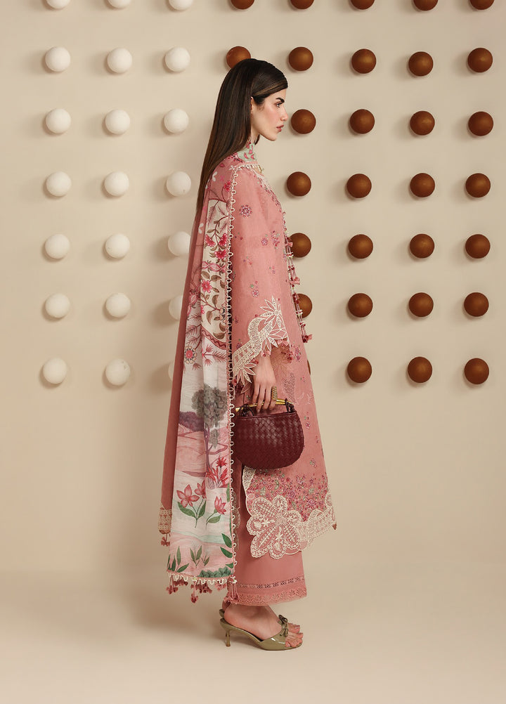 Iris by Jazmin Unstitched Embroidered Jacquard Lawn 3 Piece Suit JZ26ULI IL26-D04 - Eid Collection