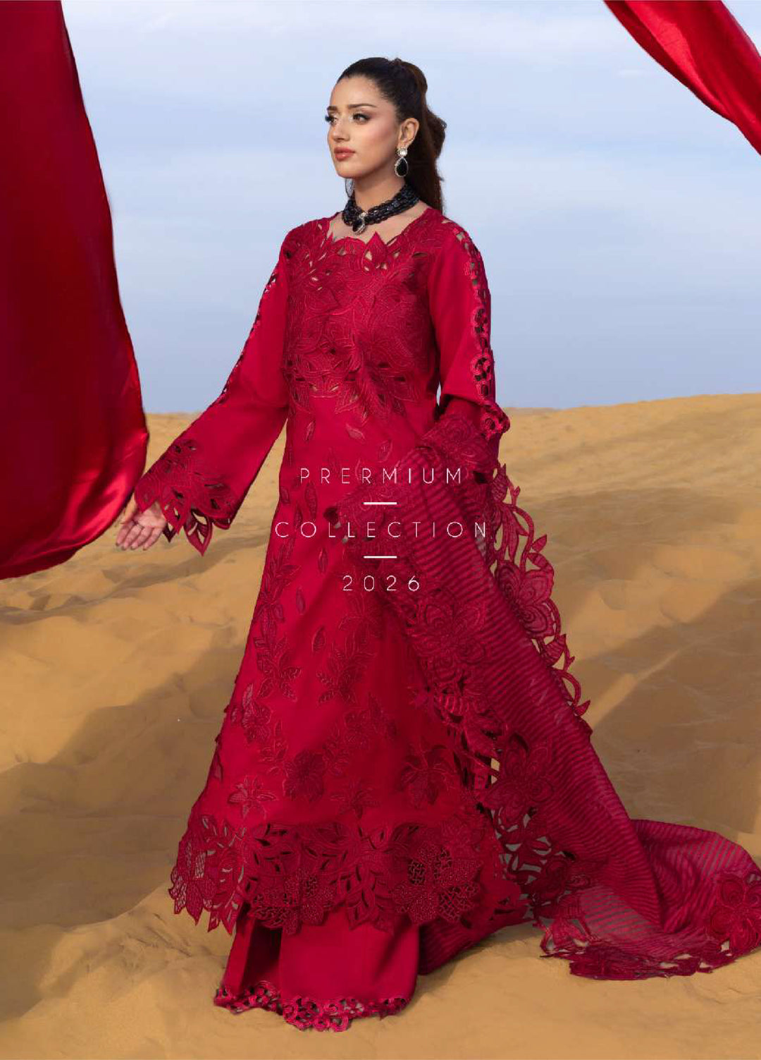 Rang Rasiya Premium Unstitched Embroidered Lawn 3 Piece Suit RR26UP D-12 Rameen - Festive Collection