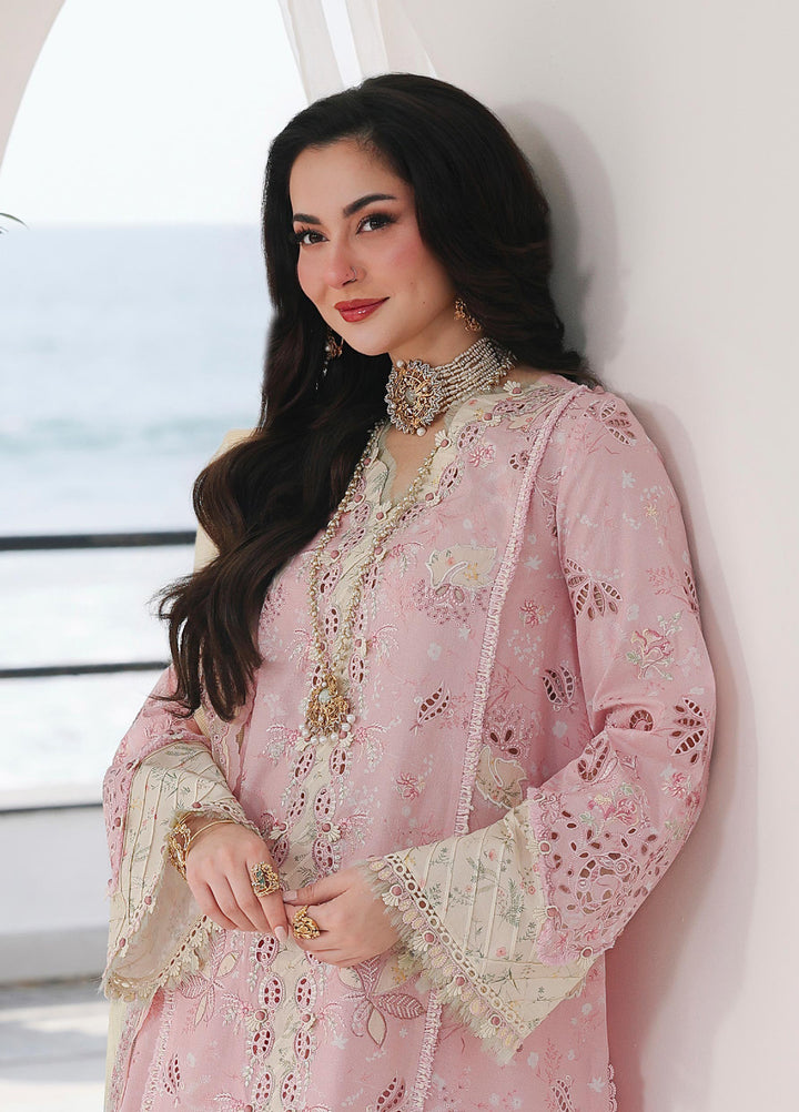 Sahil by Qalamkar Unstitched Embroidered Luxury Lawn 3 Pcs Suit QLK26US SA-09 Haniya - Summer