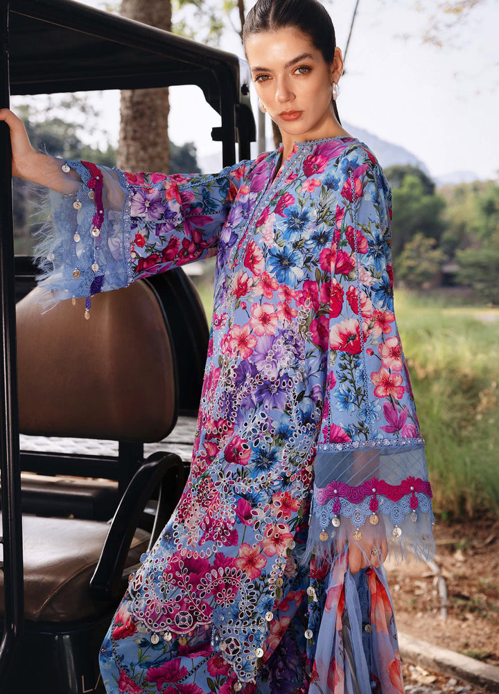 M Prints by Maria B Unstitched Printed Lawn 3 Piece Suit MB26UMP D-02 B - Summer Collection
