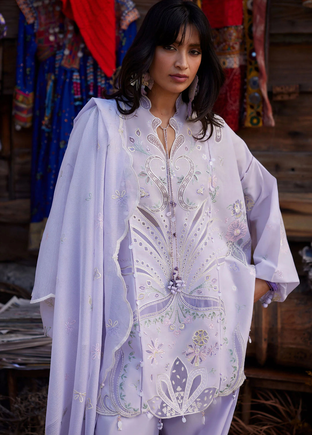 Meili by Zaha Unstitched Embroidered Lawn 3 Piece Suit ZK26UML ZL26-10B - Festive Collection