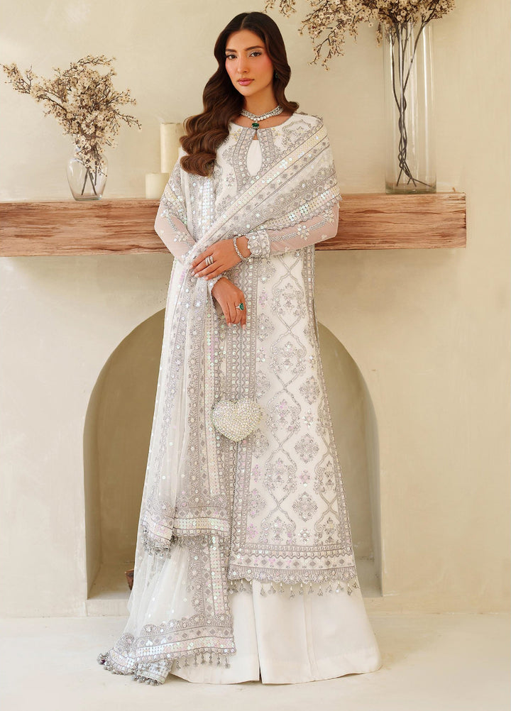 Meesa by Zarif Unstitched Net Embroidered Suits 3 Piece ZR25UF ZRF-ML-01 MEEHAR - Winter Collection