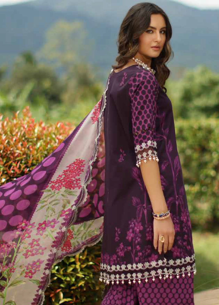 Combination by Charizma Unstitched Embroidered Luxury Lawn 3 Piece Suit CHR26UC CC6-05 - Summer Collection