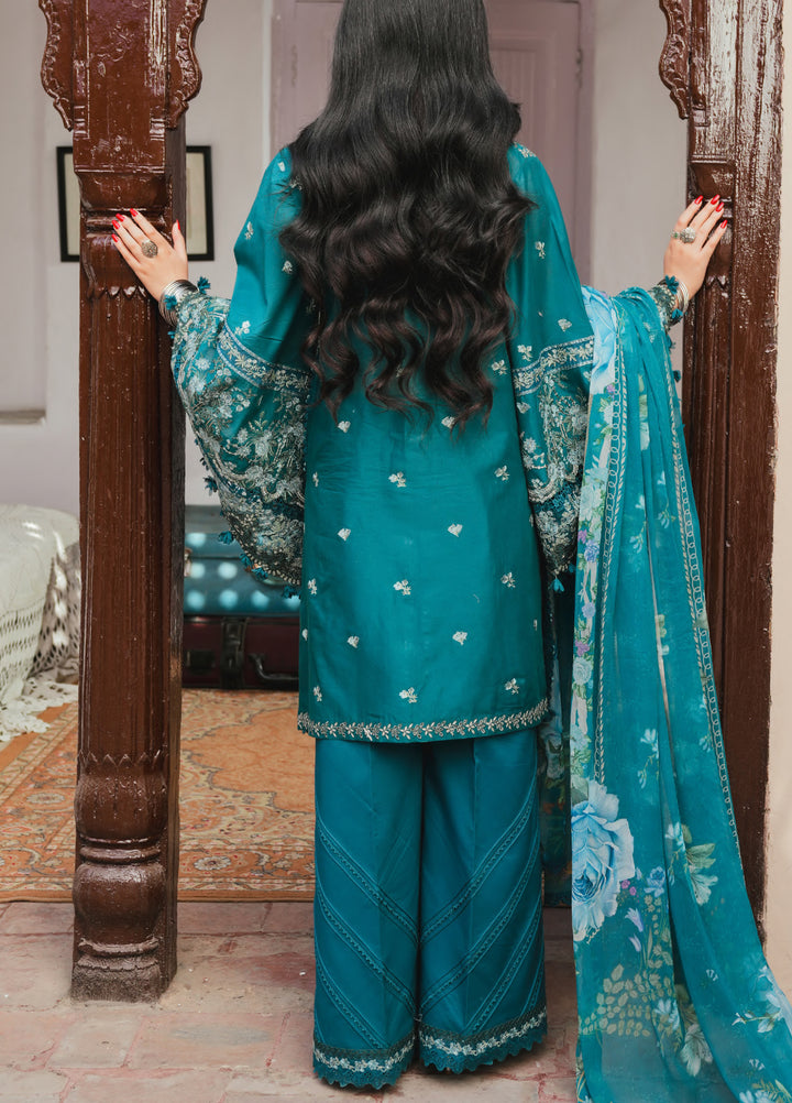 Ek Fasana by Kahf Premium Unstitched Embroidered Luxury Lawn 3 Piece Suit KHF26UFL KLB-5A MORNI - Festive Collection