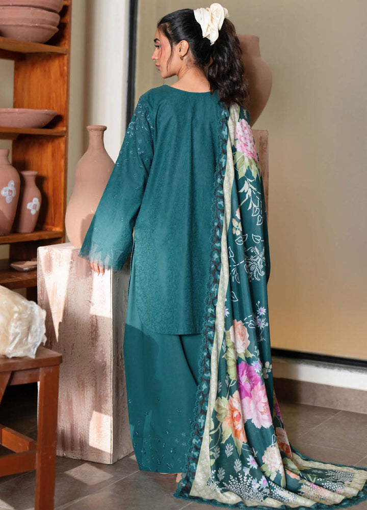 Raha by Nureh Unstitched Embroidered Jacquard Lawn 3 Piece Suit NU26URJ NE-237 - Festive Collection