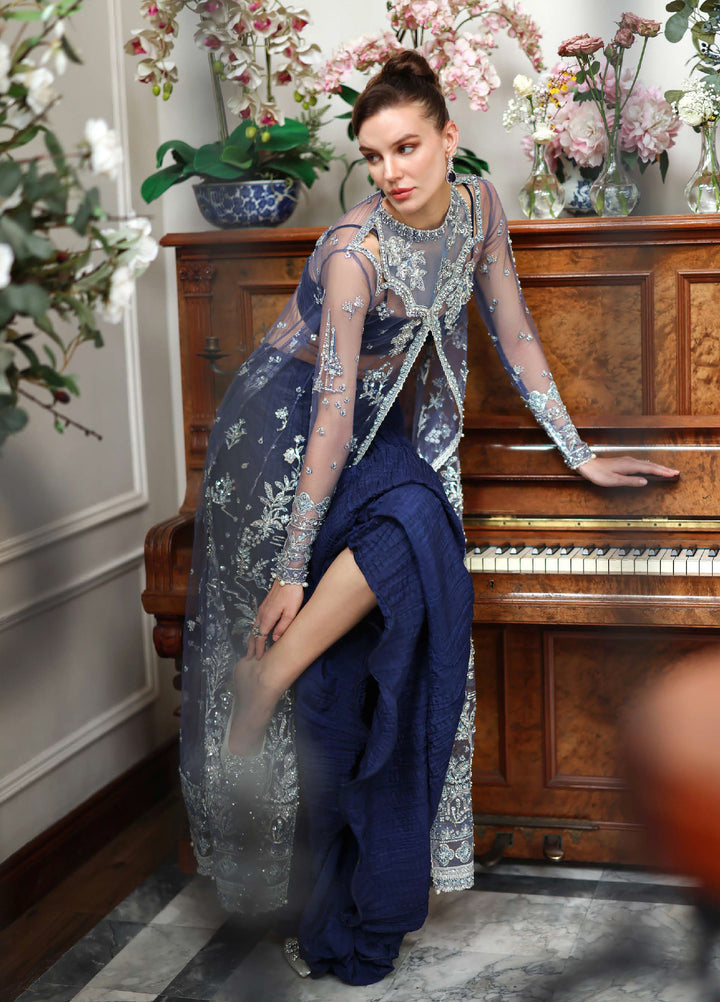 The Muse by Mushq Unstitched Organza Embroidered Suits 3 Piece MU26TM Veronica - Wedding Collection