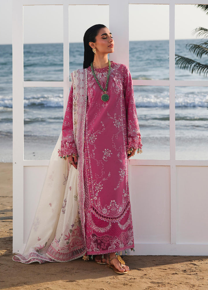 Sahil by Qalamkar Unstitched Embroidered Luxury Lawn 3 Pcs Suit QLK26US SA-13 Tara - Summer