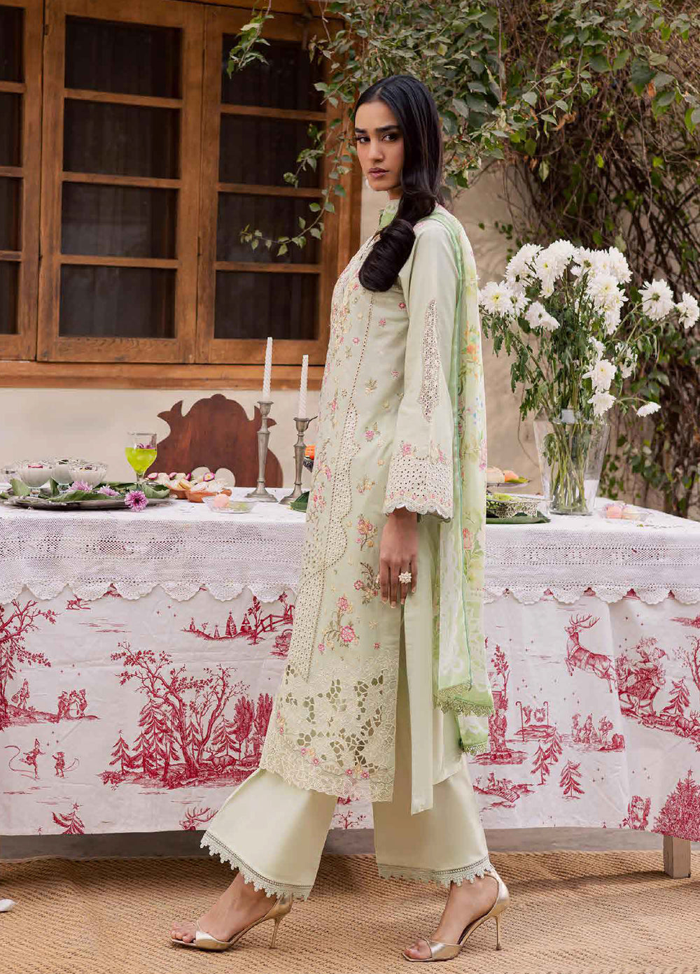Selene by RajBari Unstitched Embroidered Lawn 3 Piece Suit RB26USL Elina - Festive Collection