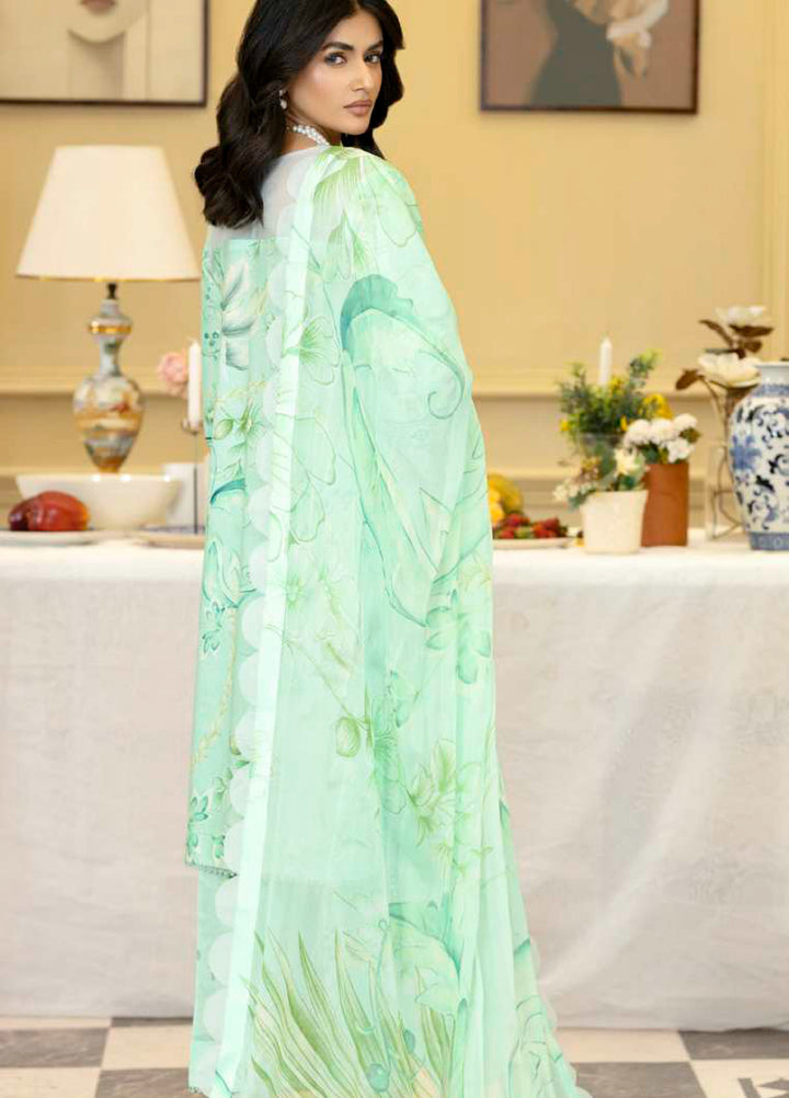 Al Zohaib Unstitched Applique Embroidered Lawn 3 Piece Suit AZ26UAL D-7 - Summer Collection