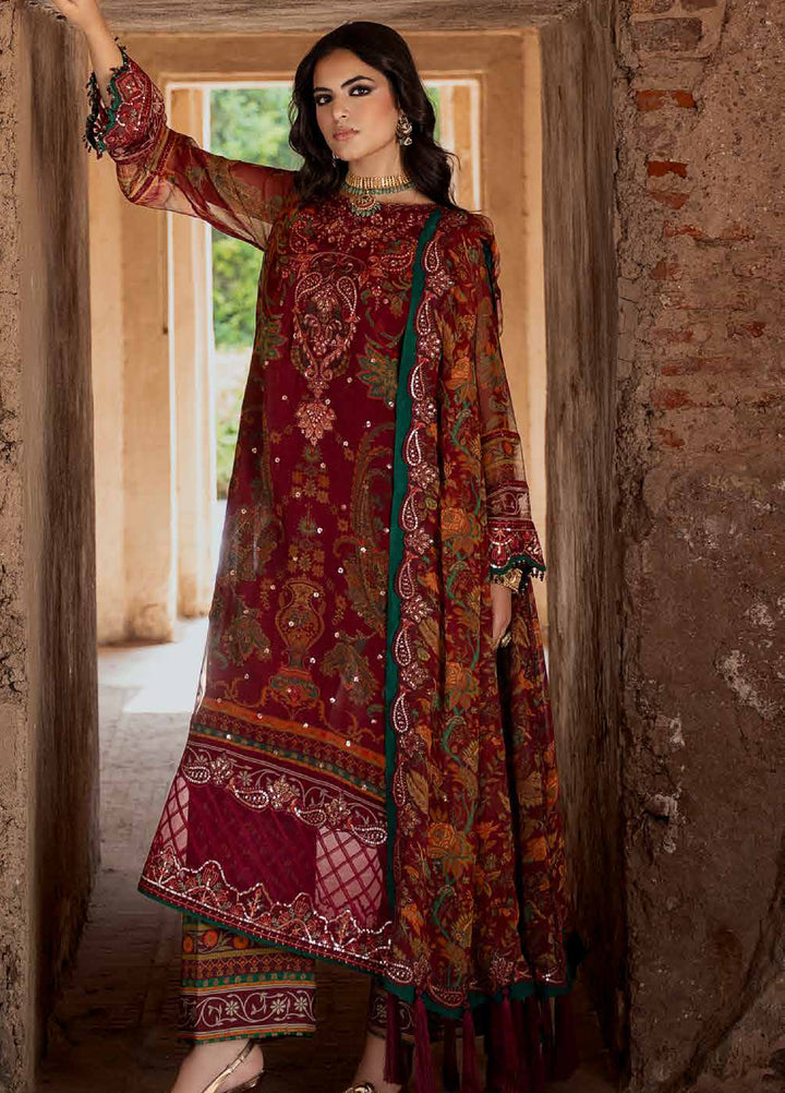Vasal by Charizma Unstitched Embroidered Chiffon 4 Piece Suit CHR26UVC VSLW6-04 - Festive Collection