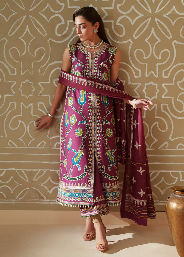 Mashriq by Bin Ilyas Unstitched Embroidered Lawn 3 Piece Suit BI26UML D118A - Festive Collection