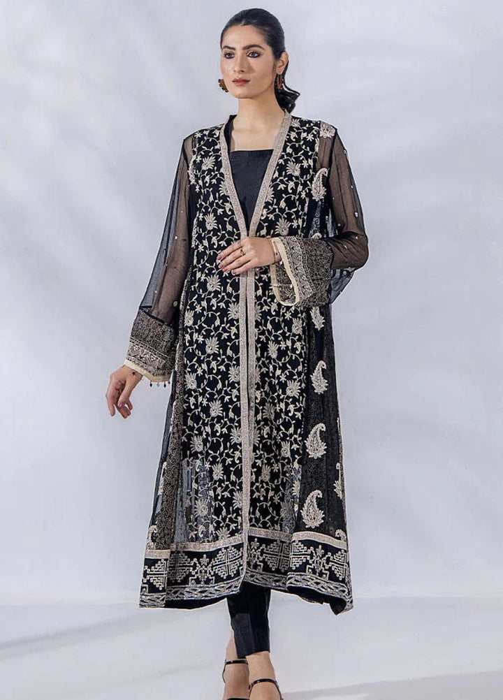 Malook By Shazia Ovais Pret Embroidered Chiffon 3 Piece Suit MLK23D Shahi