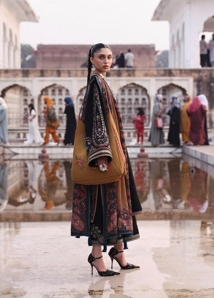 Jugnu by Hussain Rehar Unstitched Khaddar Embroidered Suits 3 Piece HRR25JK Bejul - Winter Collection