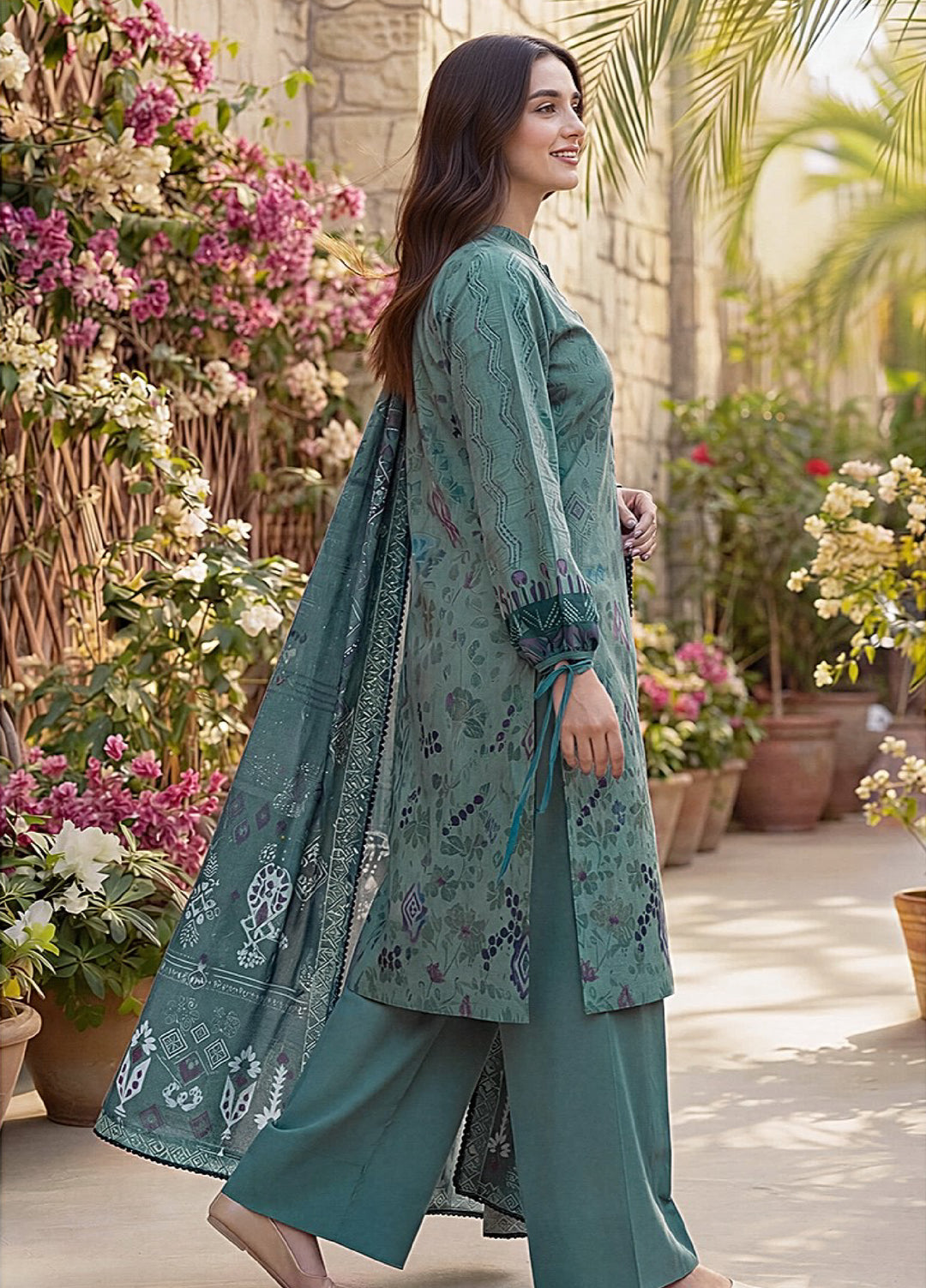 Zync by Florent Unstitched Printed Lawn 3 Piece Suit FL26UZPL FZ-07 - Summer Collection