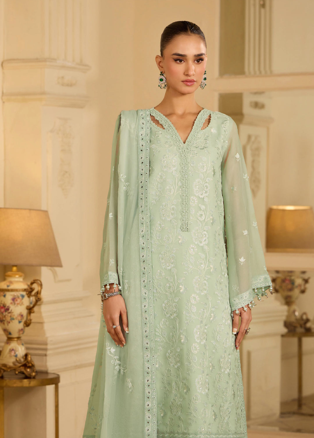 Alizeh Fashion Unstitched Embroidered Chiffon 3 Piece Suit AF26UCF AF-CH-2252-Zehnora - Festive Collection