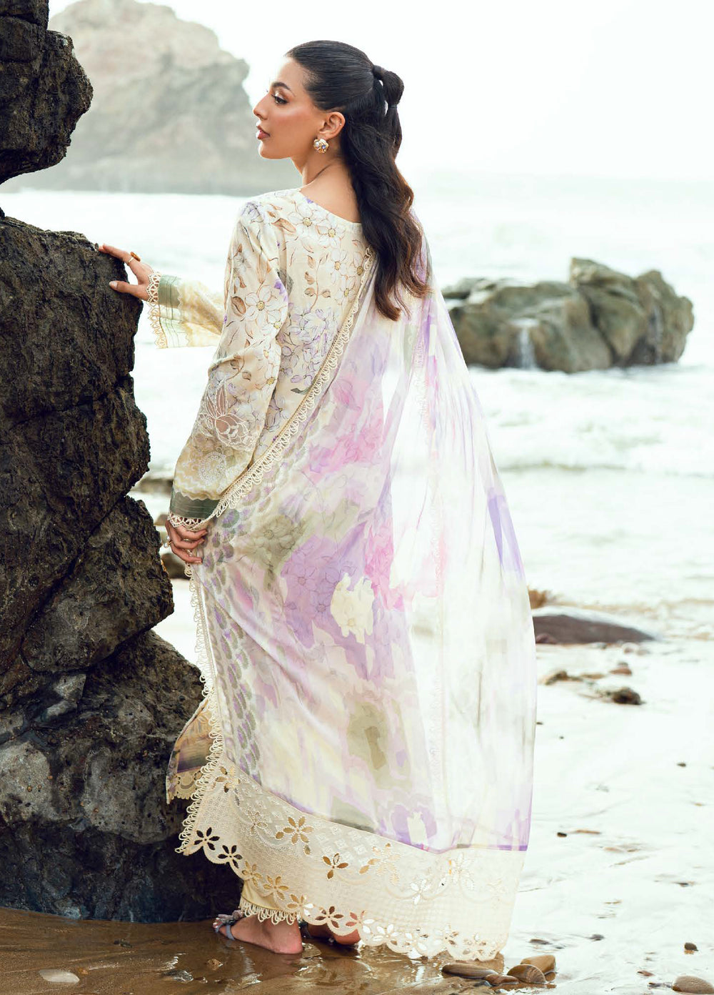 Gardenia by Nureh Unstitched Embroidered Lawn 3 Piece Suit NU26UGL NSG-197 - Summer Collection