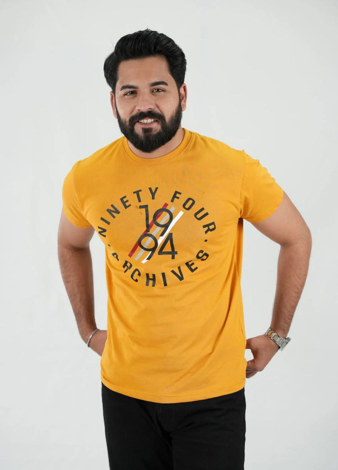 Mercato RTW Solids Cotton 1 Piece Round Neck Mustard Shirt