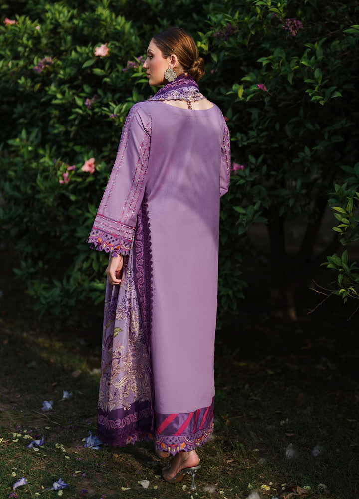 Shurooq Unstitched Luxury Lawn Embroidered 3 Piece SQ25 D-04 Portia - Festive Collection