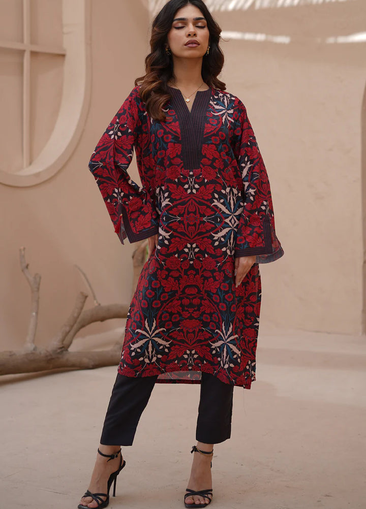Nairah Women Pret Printed Cambric Suit NAH26PN Crimson - Spring Collection