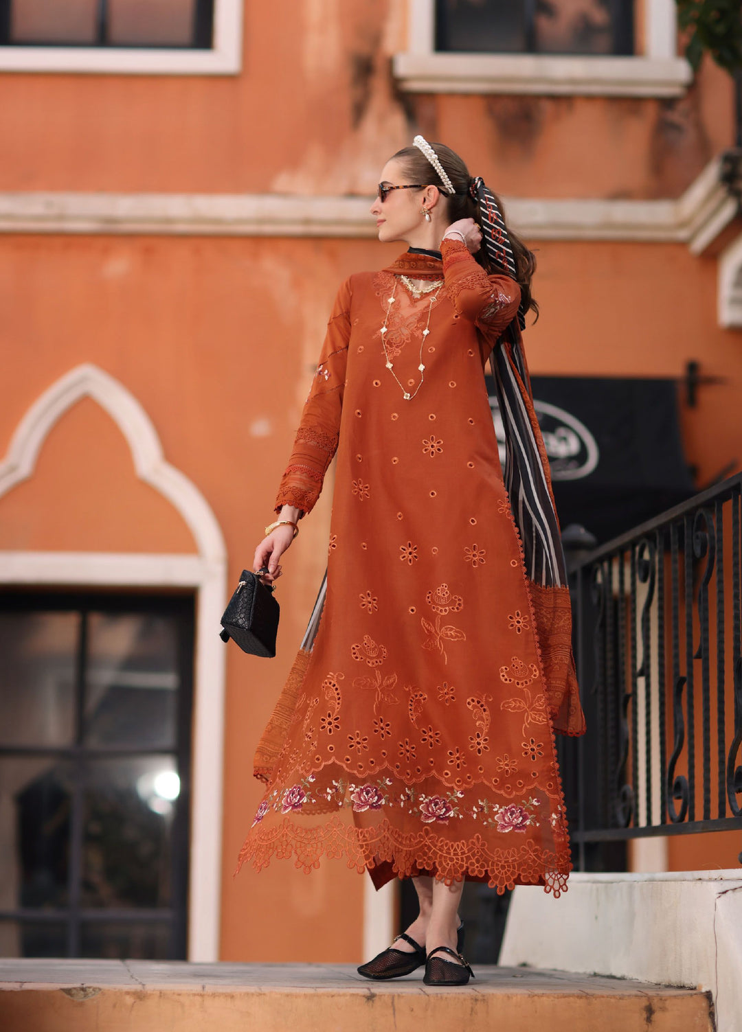 Noor by Saadia Asad Unstitched Embroidered Lawn 3 Piece Suit SA26UNE D-07A - Eid Collection