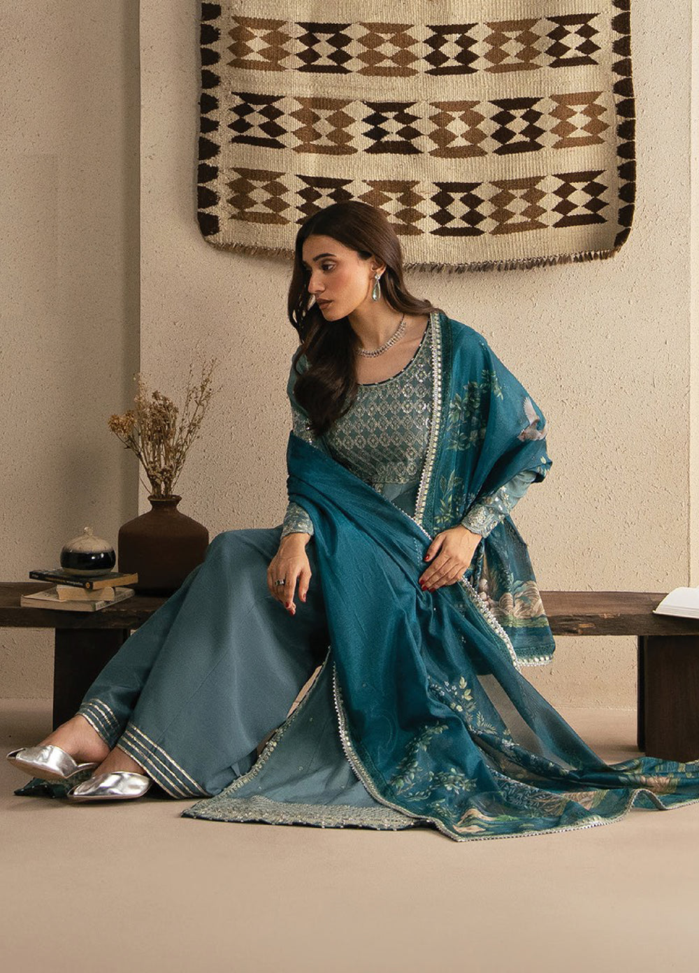 Neoma by Xenia Formals Unstitched Embroidered Raw Silk 3 Piece Suit XE26UNF 06- MAI - Festive Collection