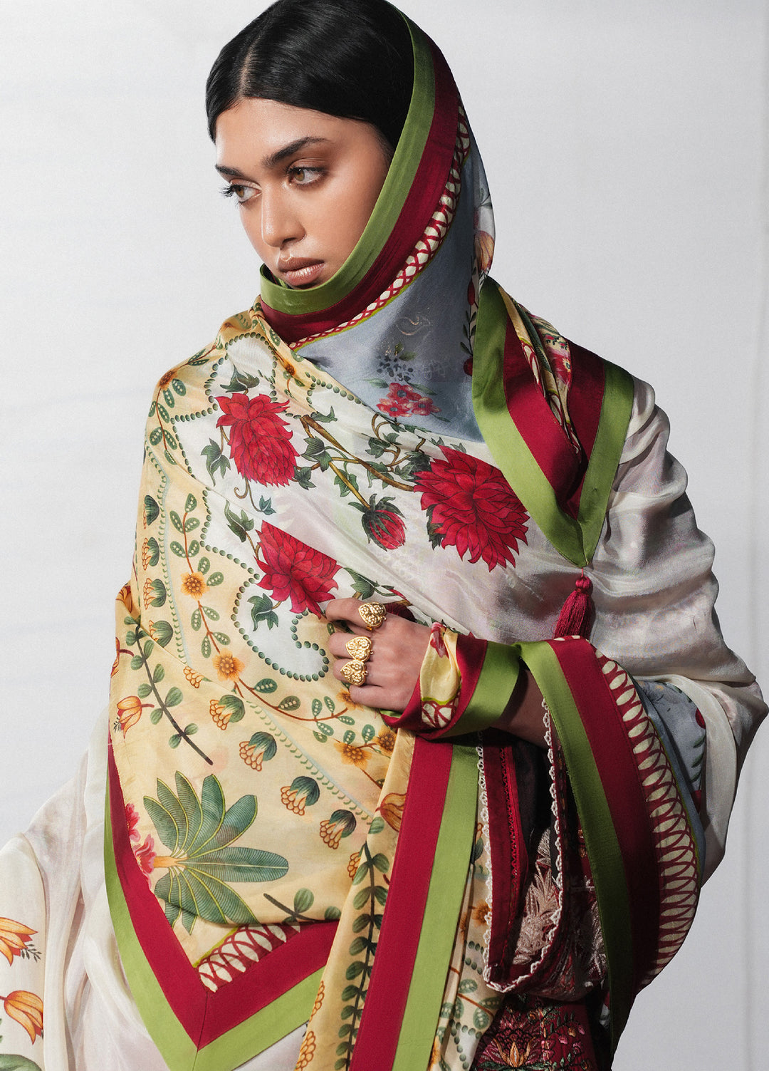 Jugnu by Hussain Rehar Unstitched Embroidered Cotton 3 Piece Suit HR26UJC DIRYAZ - Festive Collection