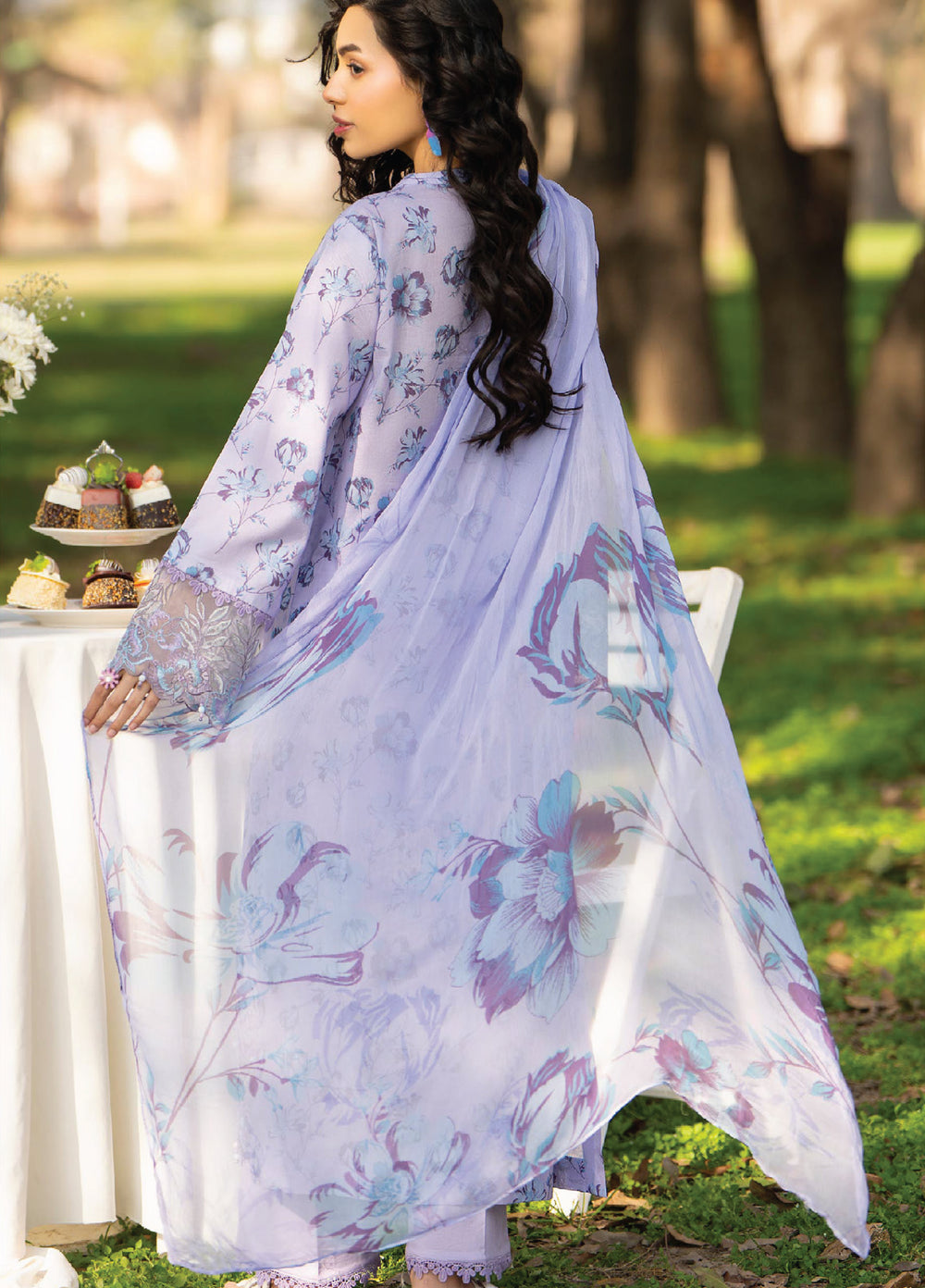 Eden Garden by Humdum Unstitched Embroidered Lawn 3 Piece Suit HB26UED D-09 - Summer Collection