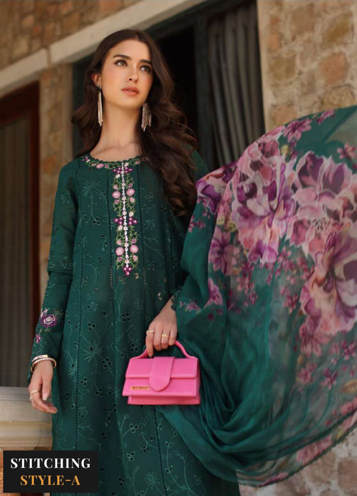 Noor by Saadia Asad Unstitched Embroidered Luxury Lawn 3 Piece Suit SA26UNL D1A-SORINA - Eid Collection