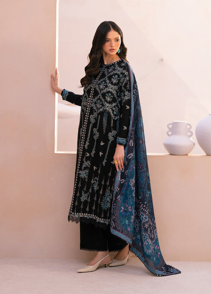 Rang e Khizaan by Xenia Unstitched Khaddar Embroidered Suits 3 Piece XE25SW D-08 SANIAH - Winter Collection