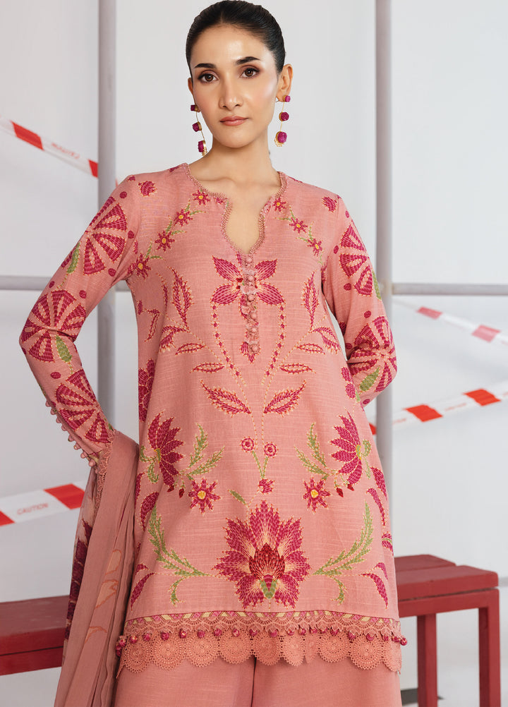 M Basics By Maria B Unstitched Digital Printed Linen 3 Piece MB25UW 1104-A - Winter Collection