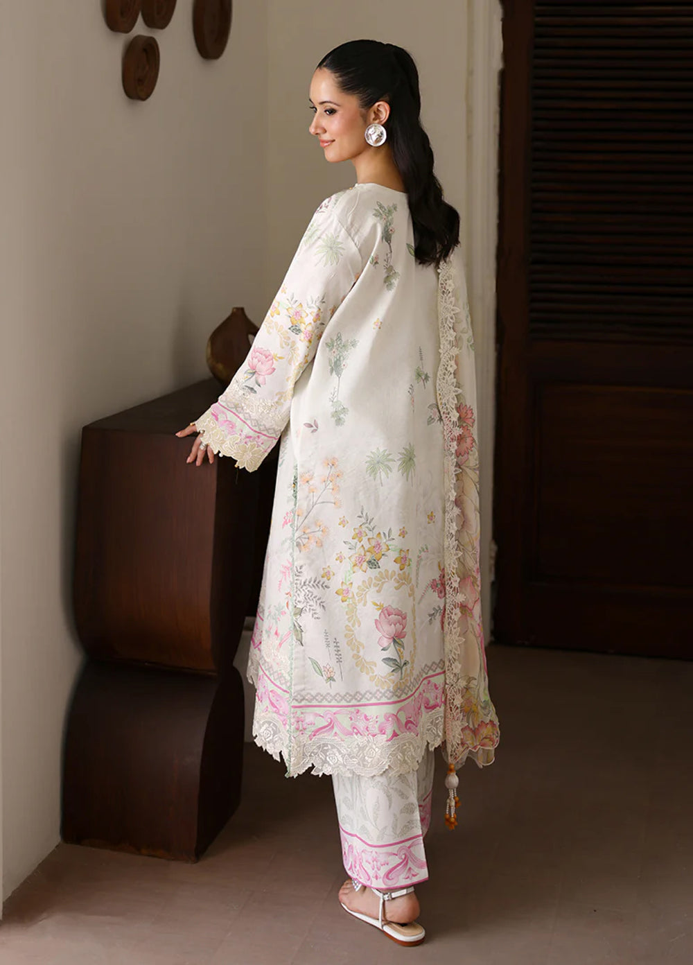 Sunlit Tales by Roheenaz Unstitched Embroidered Lawn 3 Piece Suit RN26ULS Petalbeam RUNSS260704 - Lawn Collection