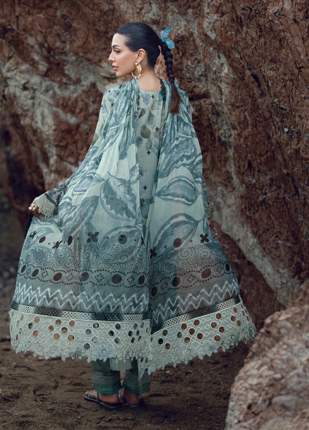 Gardenia by Nureh Unstitched Embroidered Lawn 3 Piece Suit NU26UGL NSG-206 - Summer Collection