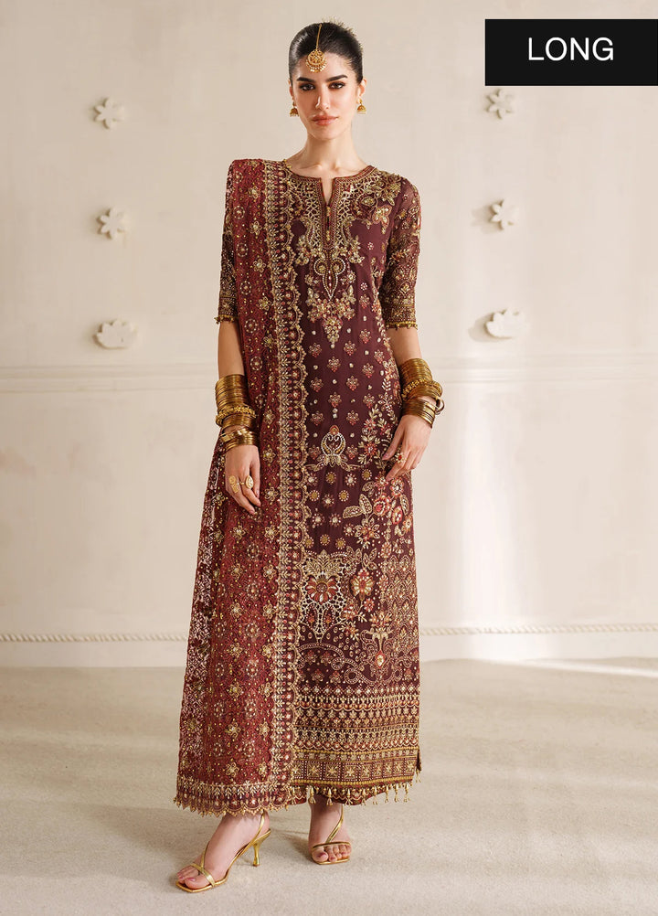 Chantelle by Baroque Unstitched Chiffon Embroidered Suits 3 Piece BQ25FC CH14-07 - Festive Collection