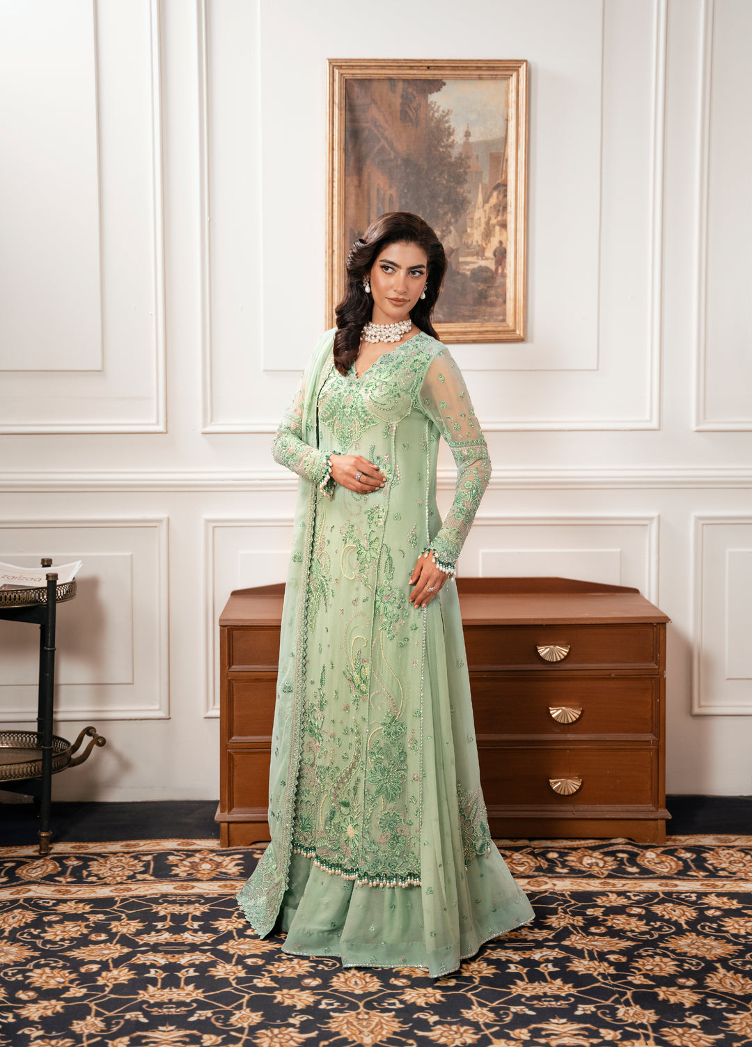 Check In by Zarizaa Embroidered Chiffon 3 Piece Suit ZZ26UCI REGALIA - Festive Collection