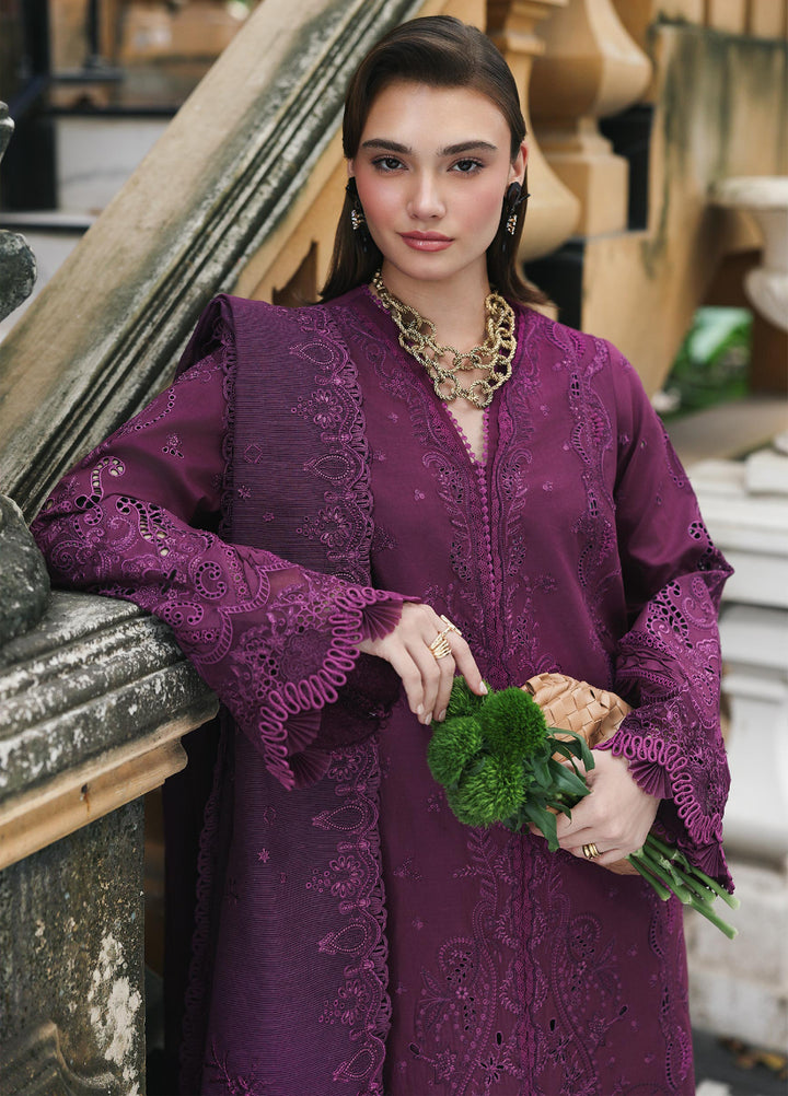 Q Line by Qalamkar Unstitched Chikankari Embroidered Lawn 3 Piece Suit QLK26UQL RP-08 LIORA - Summer Collection