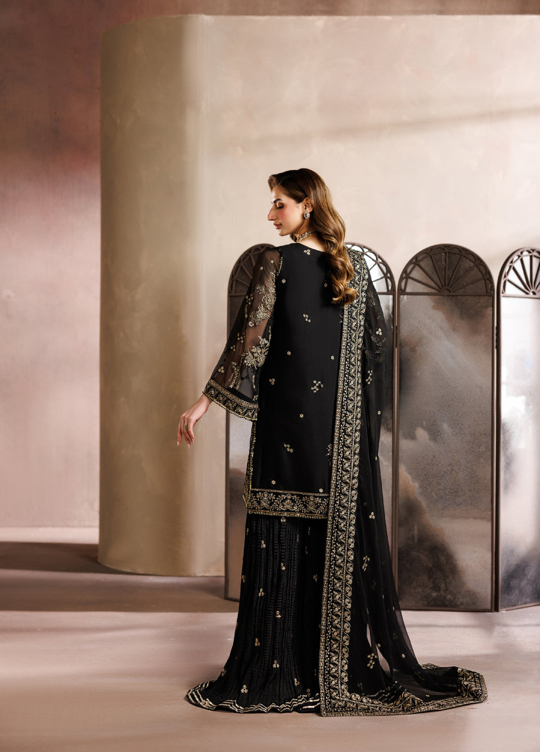 Zaryah by Zarif Unstitched Embroidered Chiffon 3 Piece Suit ZR26UZF ZF-ZYR-SUMBAL-05 - Festive Collection