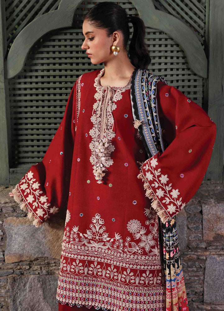 Amaris by Republic Womenswear Unstitched Luxury Shawl Karandi Embroidered Suits 3 Piece RW25AS D-13 - Winter Collection
