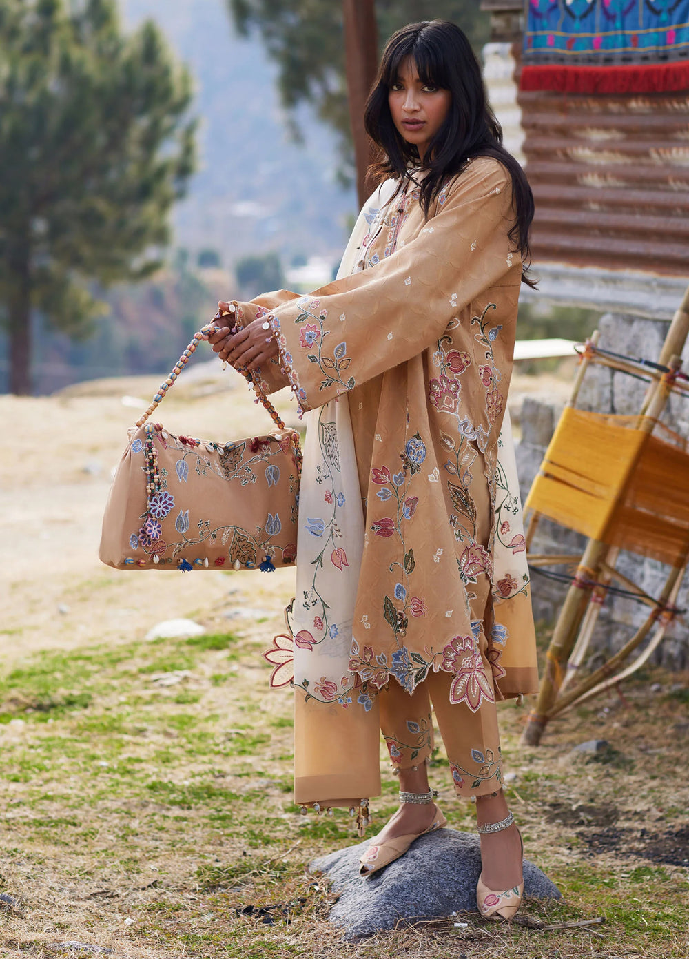 Meili by Zaha Unstitched Embroidered Lawn 3 Piece Suit ZK26UML ZL26-07A - Festive Collection